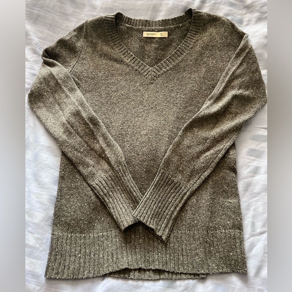 Old Navy Charcoal V-Neck Sweater